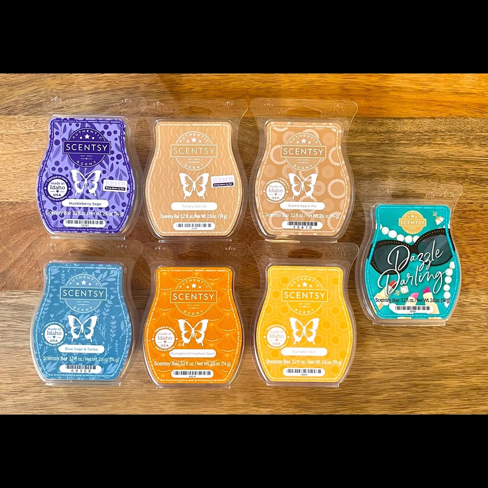 Scentsy Bar Lot of 7 - Retired & Bring Back My Bar Scents NEW
